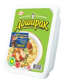DOSHIRAK Instant Noodles Chicken Flavour 90g box 24pcs    photo 1
