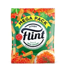 Flint Pesmeti gust ICRE ROȘII / Rye-Wheat Croutons, RED CAVIAR Flavour, 110 g, box 18 pcs   photo 1
