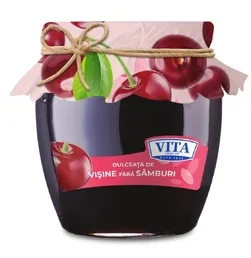 VITA Dulceata de Visine / Sour cherry preserve glass jar 680 gr box 6pcs     photo 1