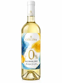Cricova Chardonnay Wine (Alcohol Free 0%) white semisweet 0.75l box 6pcs			 photo 1