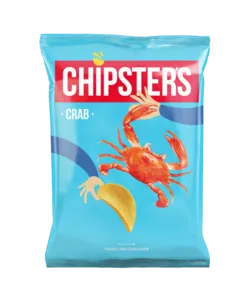 CHIPSTERS Chips CRAB / Potato Chips CRAB Flavour, 120 g, box 16 pcs   photo 1