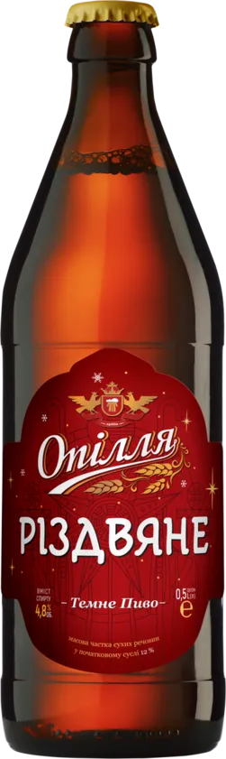 Opillia Beer RIZDVYANE dark holiday beer  4.8% GB 0.5L box 12pcs     photo 1