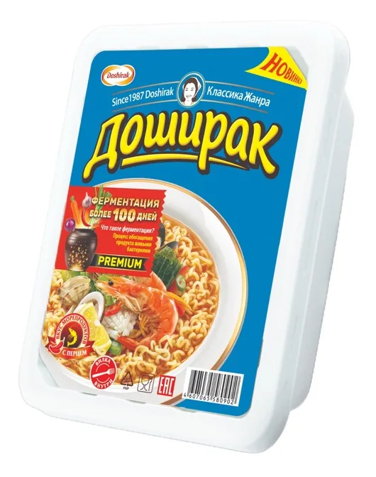 DOSHIRAK Instant Noodles Seafood Flavour 90g box 24pcs 		 photo 1